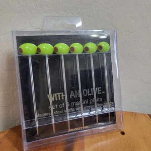 Prodyne "With An Olive" 6er Set Oliven Cocktail Plektren für Martinis oder Sandwiches - Bild 1 von 5