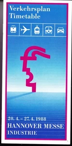 Hannover: Messe 1988 Verkehrsplan Bahn (Messebahnhof), Flüge, ÖPNV - Bild 1 von 1