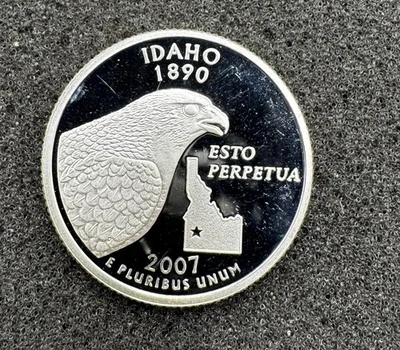 2007 S Silver Proof IDAHO Quarter - 90% Silver - Image 1 of 2