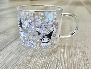 Kuromi Sanrio Klarglas 11 Unzen Kawaii Becher Tasse Blaubeeren 3" Japan Gebraucht - Bild 1 von 9