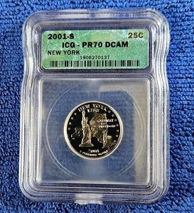 2001-S Silver Proof New York Quarter ICG PR70 DCAM - Picture 1 of 2