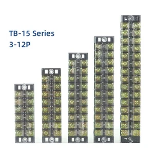 Terminal Block Strip Wire Connector Dual Row Barrier Screw 600V 3-12 Position - Picture 1 of 25