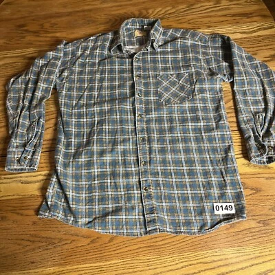 Vintage Flannel USA MADE Red Oak Ranch Shirt Mens LARGE Tall Heavy Thick 90s - Image 1 of 4