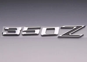3D STYLE LETTERS TRUNK LID REAR EMBLEM CHROME 350 Z BLACK BADGE FITS NISSAN 350Z - Picture 1 of 2