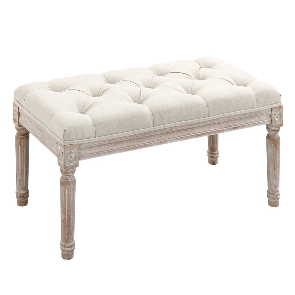 HOMCOM 43x80x40cm Footstool - Beige (838-160CW)