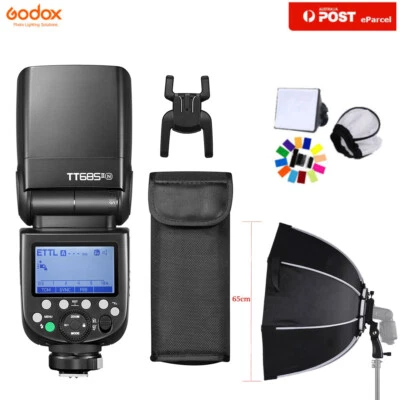 AU Godox TT685II-N TT685IIN 2.4G TTL HSS Camera Flash for Nikon + 65cm Softbox - image 1 of 4