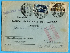 1949 P.AERA DEMOCRATICA £.25 + LAVORO £.15 in tariffa AEREA INTERNO ! (273512) - Imagen 1 de 2
