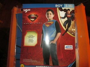 Superman Halloween Costume S (6) Foam Chest Piece w Cape NEW - Picture 1 of 4