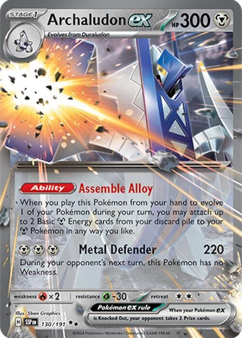 Archaludon ex 130/191 Sv08: Surging Sparks Holo - Image 1 of 1