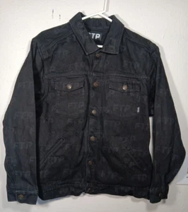 FTP All Over Denim Jacket Black Size M - Picture 1 of 16
