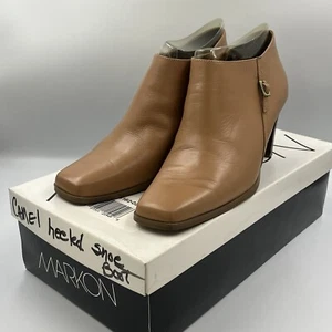 Markon Ankle Boots Camel Leather Size 8M Women's In perfect condition - Picture 1 of 10