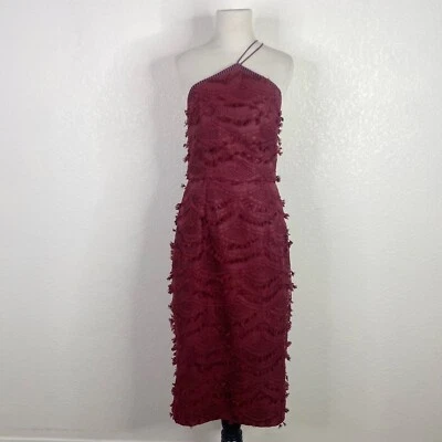 Vestido de cóctel Lumier by Bariano grande borgoña granate texturizado Foto 1 de 4