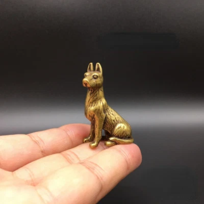 1x Adornos de latón para perro mini estatuilla miniatura estatua escultura para decoración de regalos Foto 1 de 4