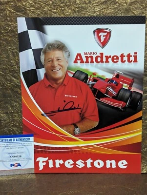 Mario Andretti Autograph Indy Daytona Champion  PSA Authenticated Signed Photo - Image 1 of 2