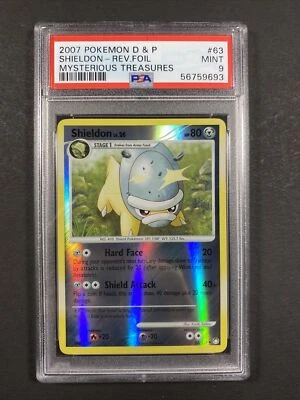 2007 Pokémon D&P MYSTERIOUS TREASURES SHIELDON REV. Foil #63 PSA 9 MINT - Image 1 of 2