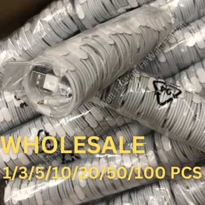 Lote a granel de 100 cables de carga rápida USB para iPhone 14 13 12 11 Pro 8 cable de carga Foto 1 de 4