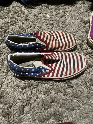 Furgonetas bandera americana deslizables mujer talla 9 Foto 1 de 4