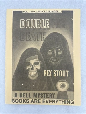 Double for Death Rex Stout Vol. 3 No. 2 Whole No. 14 Mystery Digest - Image 1 of 4