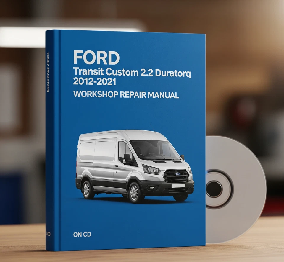 Ford Transit Custom 2012-2021 2.2 Duratorq Manual de servicio de reparación de taller en CD. Foto 1 de 1
