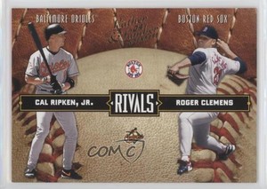 2004 Donruss Leather & Lumber Rivals /2499 Cal Ripken Jr Roger Clemens HOF
