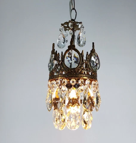 Antique French Chandelier 6", chandelier lighting, Vintage crystal Chandelier Cover