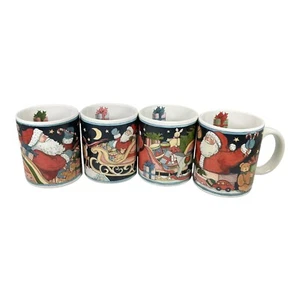 Susan Winget Weihnachten Thema Kaffeetassen Weihnachten Urlaub Szenen 4er Set - Bild 1 von 23