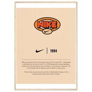 Póster Retro Nike Estilo Callejero Nike Impresión Arte de Pared Hypebeast Póster Ni - Imagen 1 de 7