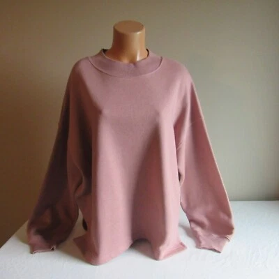 Camisa sudadera So Lounge Life cuello falso dobladillo alto bajo seda lavanda XL NUEVA CON ETIQUETAS Foto 1 de 4