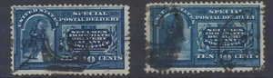 USA Stamps: 1894 10c Messenger Boy Special Delivery, used, Scott E4;CV $220 - Picture 1 of 8