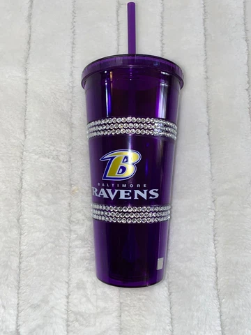 Baltimore Raven Bling Cup NFL Licensed New 22oz Cup Free Shipping Cover