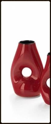 Vase Modern Rot Handmade in Italy - Bild 1 von 3