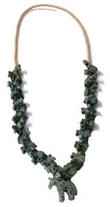 Horse Figures Carved Assorted Green Spiderweb Jade 30 Inch Fetish Necklace FN56 - Picture 1 of 4