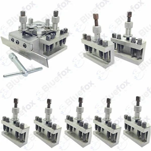 10 Piece T63 Quick Change Tool Post Set Colchester Bantam 24mm Capacity Bluefox - Picture 1 of 4