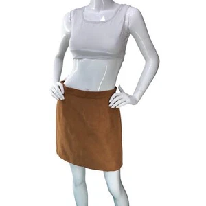 Bardot Womens Size 8/M Skirt Pencil Knee Length Back Zip Brown Polyester - Picture 1 of 16