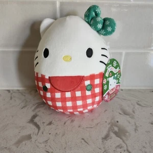 Squishmallows Hello Kitty Natale Vacanze Raro Peluche Morbido 7" Nuovo con etichette - Foto 1 di 14