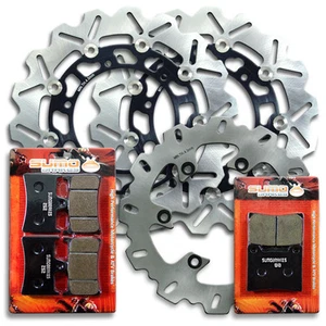 Yamaha Front+Rear Brake Disc Rotor + Pads YZF600R (1997-2007) ThunderCat (96-03) - Bild 1 von 4