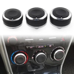 3Pcs Air Conditioning Heat Control A/C Switch Knob Cover Trim Fit Mazda 6 03-08 - Picture 1 of 10