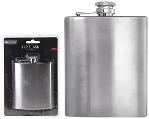 Stainless Steel Hip Flask Pocket Flask Alcohol Whiskey Brandy Liquor 7oz - 200ml - Picture 1 of 2