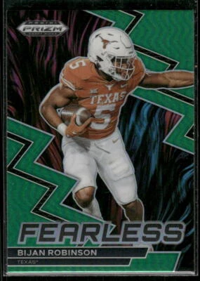 #F-21 Bijan Robinson 2023 Panini Prizm Draft Picks Fearless Green - Image 1 of 2