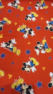 Mickey Mouse Baumwollstoff 33" x 44" (7/8 Yd) ROT Sterne Springs Industries - Bild 1 von 7