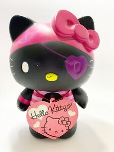 Authentic Hello Kitty 2008 Sanrio Black Pirate Hearts Vinyl Figure