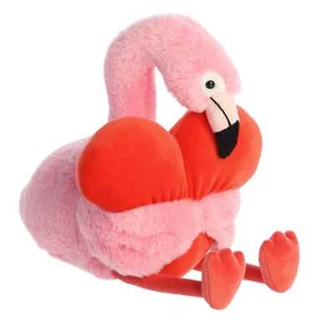 Aurora - Valentine - Heart Huggers 11" Fiora Flamingo Stuffed Animal - Picture 1 of 6