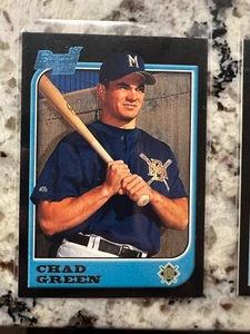 1997 Bowman 1st ROOKIE CARD MILWAUKEE BREWERS CHAD GREEN #80 - Bild 1 von 1