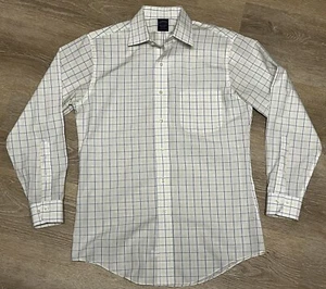 Brooks Brothers Herrenhemd 15-32/33 bügelfrei weiß gelb blau kariert Knopfleiste - Bild 1 von 11