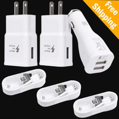 Lote de cables USB2.0 cargador de coche de pared rápida adaptable tipo C para Samsung S7 S8 S9 Plus Foto 1 de 4