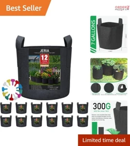 12-Pack Fabric 7 Gallon Grow Bags with Handles for Vegetables and Flowers - Picture 1 of 9