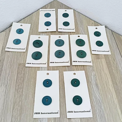 Button Lot Carded JHB International Green Craft Sewing Connector & Closures - Image 1 of 4