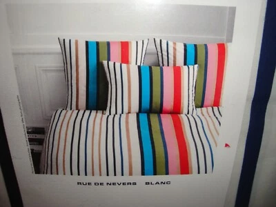 Sábana plana Sonia Rykiel Paris Rue De Nevers Queen algodón rayas multicolor Foto 1 de 4