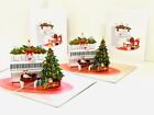 Origami Pop Cards Meow Merry Christmas Tree Piano Cat Party Pop Up Greeting Card