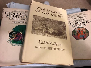 Kahlil Gibran3 Book Lot The Broken Wings The Secrets of the Heart Thoughts and M - Picture 1 of 12